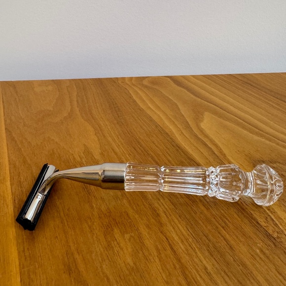 Vintage 1986 Waterford Crystal Shaving Razor - Disposable Head - Unused in Box